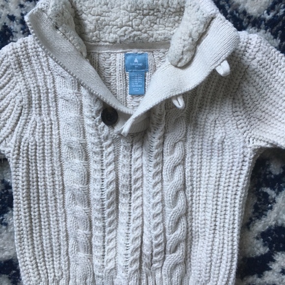 GAP sz18-24m boys cream sweater - Picture 3 of 3